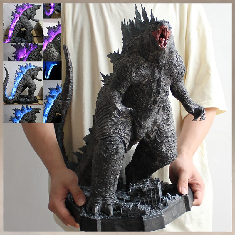 

Gozilla Anime Figure Gojira Atomic Breath Action Figure 48cm Glowing Godzilla Statue Room Decoration Children Toys Free Gift