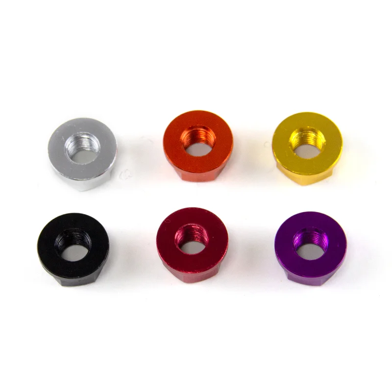 1PC M8 M10 Universal Motorcycle CNC Anodized Rear Axle Flange Screw Bolt Nylon Hex Insert Lock Nut Locknuts self-locking Nut