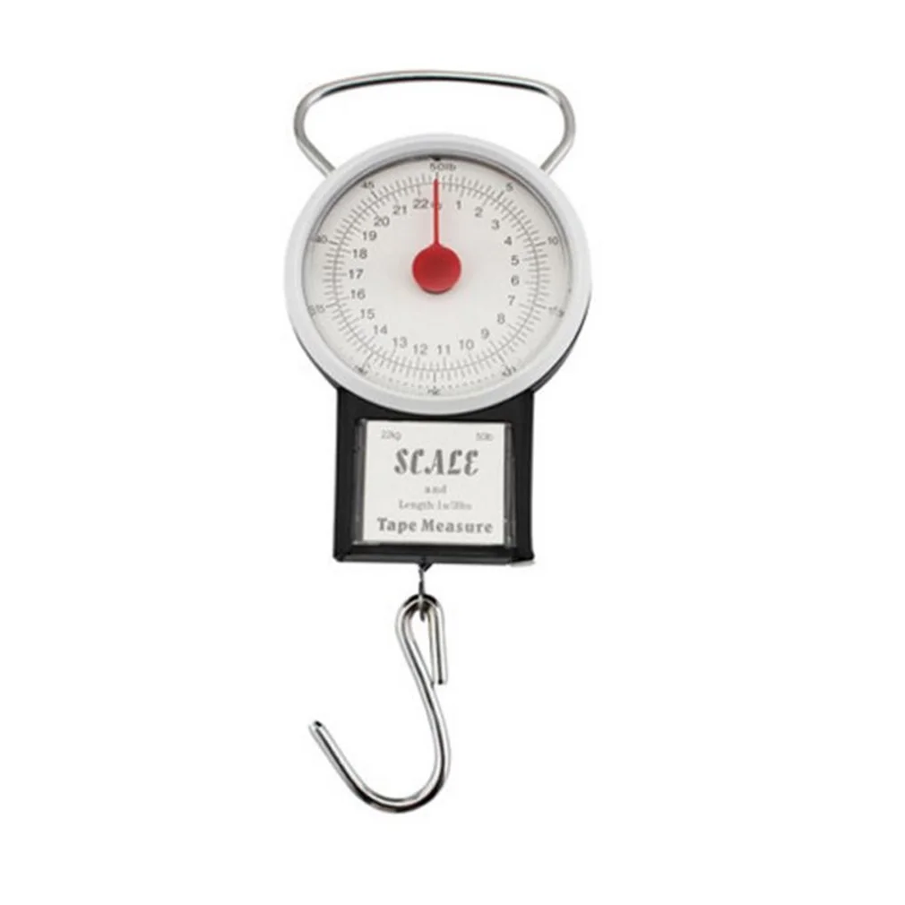 

Hot New 22kg Portable Hanging Scale Balance Fish Hook Said Weighing Balance Kitchen With Measuring Tape Measure Fishing Scales