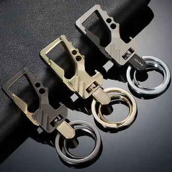 Multifunctional Men's key Chain Metal Waist Belt Clip Anti-lost Buckle Key ring Accessories Car keychain Bottle Opener Pendant 1