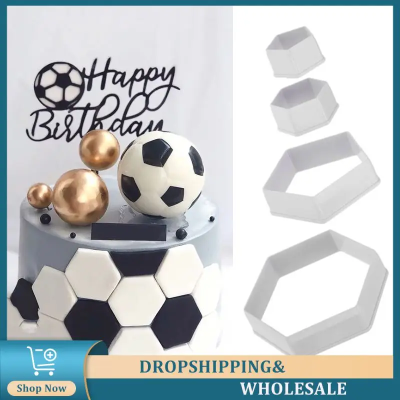 Soccer Ball Pattern Fondant Gumpaste and Cookie Cutting Tool, Size: 4