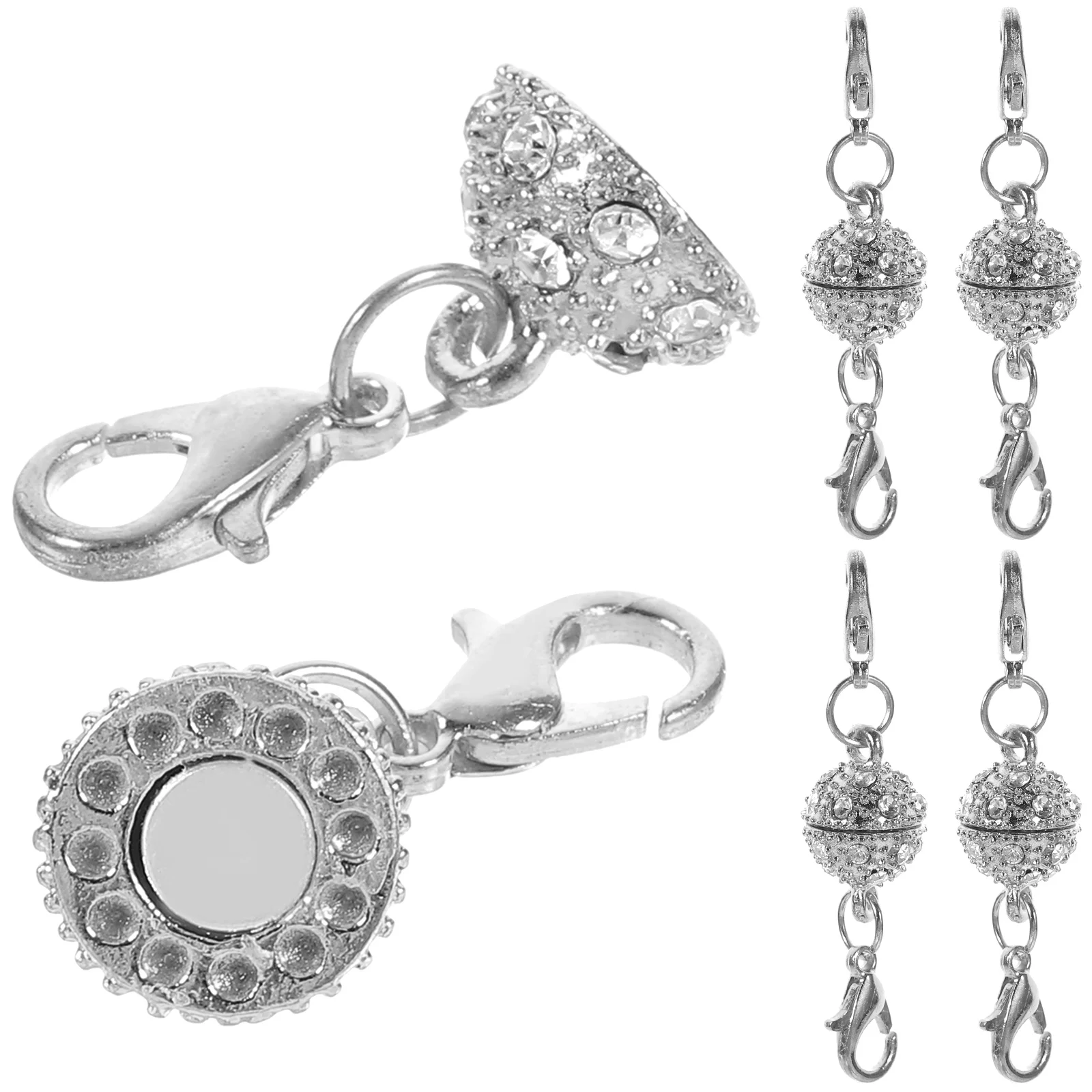 

5 Pcs Necklace Clasp Magnetic Connectors Jewelry Clasps Jewlery Bracelet DIY Closures Accessory Alloy