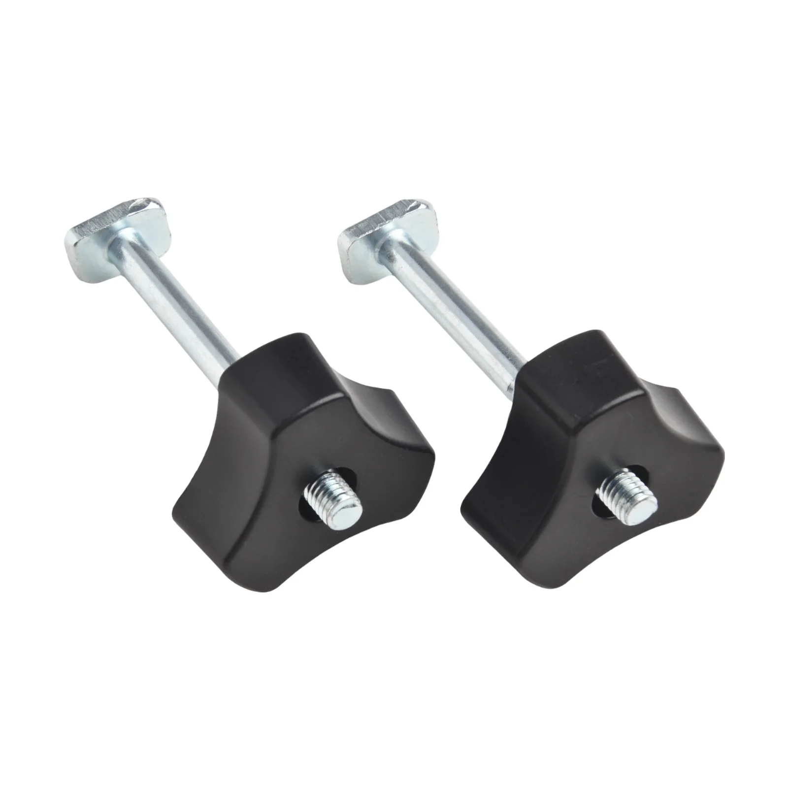 Knobs Clamps T-Track Bolts Knobs T Slot Bolts Tools W/ M6-70T Screw 4pcs Set Kits Lightweight Plastic Silver/Black