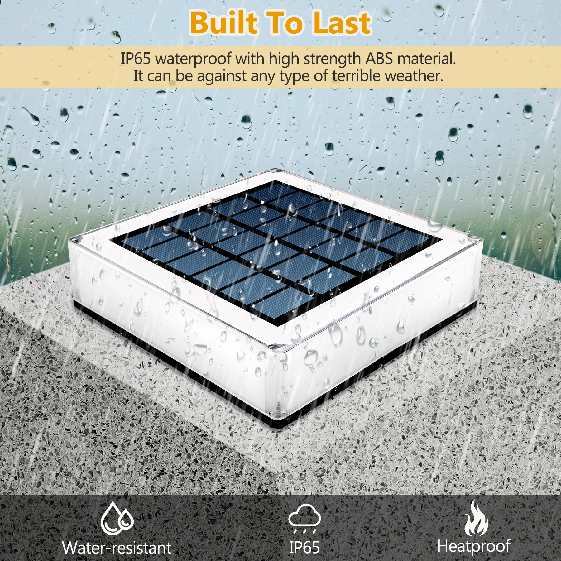 Outdoor Solar Lamp for Garden Decoration, Fence Light, Gate Fence, Fence Wall, Courtyard Cottage, 3 Colors, IP65, 2Pcs