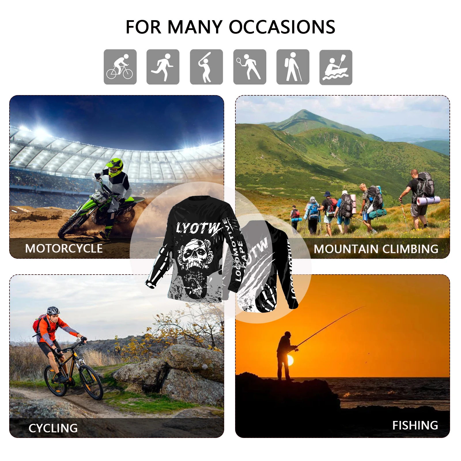 Motorcycle Jersey,Wicking Long Sleeved Summer Sweat Absorbing Motorcycle clothing Cycling Shirt For Biking Riding Sports