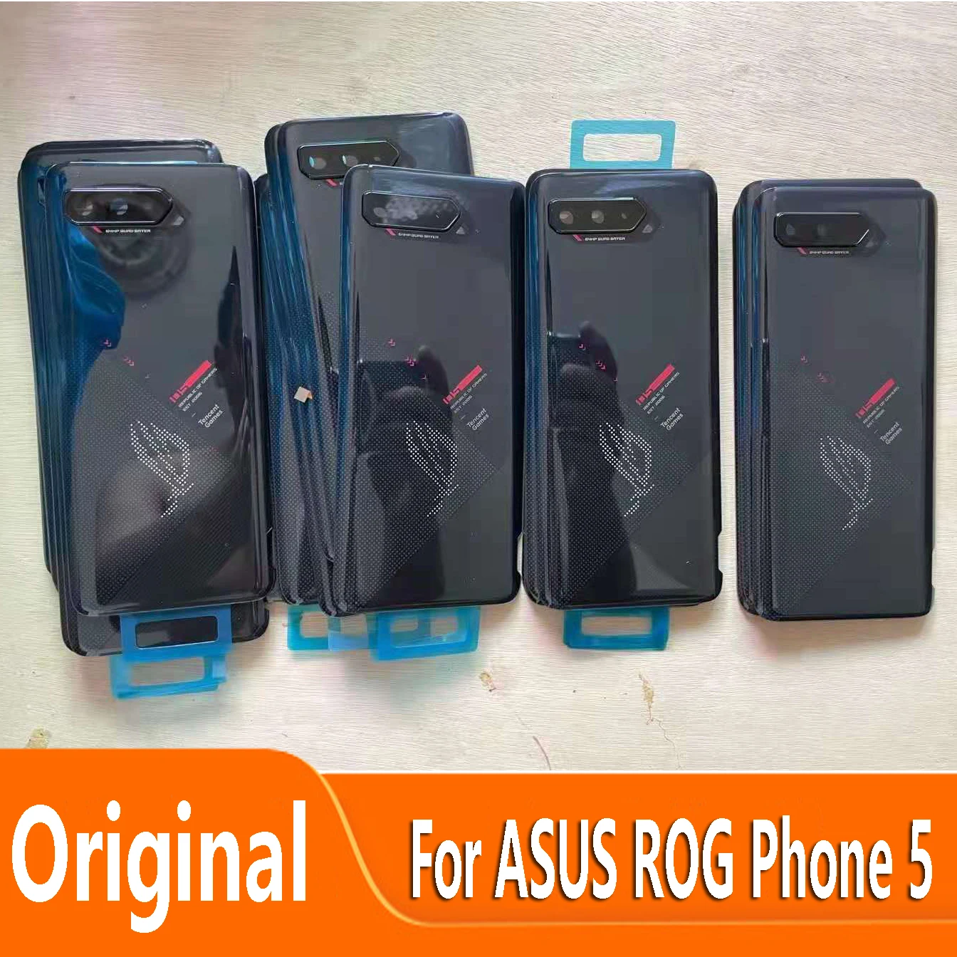 

Original 6.78" For Asus ROG Phone 5 5s ZS673KS ZS676KS Back Battery Cover Housing Camera Frame Glass Lens I005DB I005DA 1B048IN