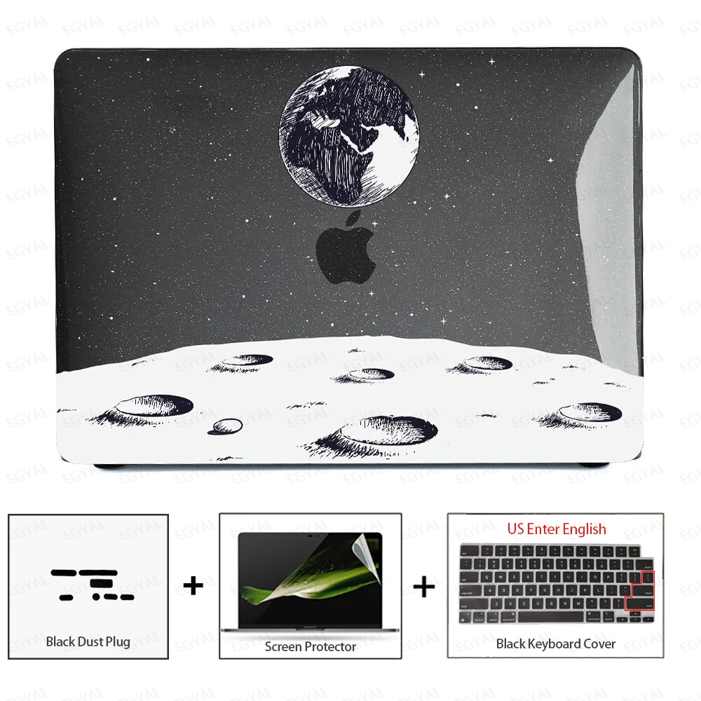 Sleek Laptop Case with Dust Plug, Screen Protector & Keyboard Cover