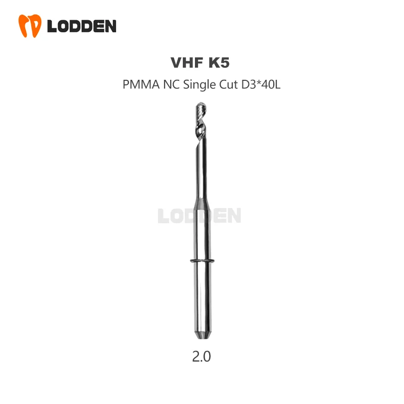 LODDEN VHF K5 Zahnbohrer Fräsen für Zirkonoxid PMMA Single Cut Dental Lab Schleifen Diamantbeschichtung D3 CAD CAM Fräsen Bohrer – Detail 14