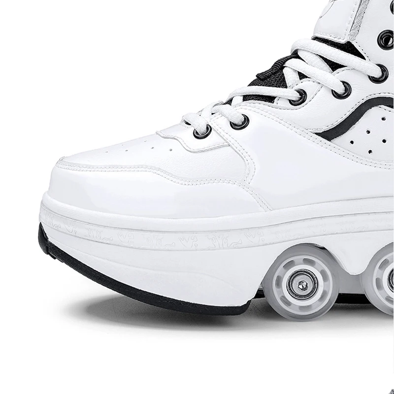 Children Roller Skate Shoes For Girl Boy Kids Casual Sneakers With Wheels Women Man Sports Lights Up Led Shoes USB Charging 2