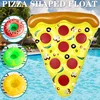 Summer Water Play Toys Inflatable Pizza Pool Float for Adults with 3 Cup Holders Inflatable Giant Pizza Slice Beach Party Toys 2