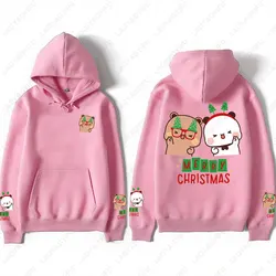 Kawaii Panda Bear Christmas Graphic Unisex Hoodie - Couples Gift Sweatshirt - XXXL (WU - pink - BUBU)