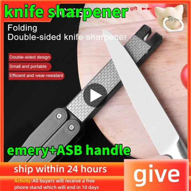 Double Sided Fold Diamond Knife Sharpener  Pocket Diamond Sharpener Knife  - New - Aliexpress