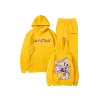 2025New موضة KpopHunting Witch Group مقنعين فضفاضة تناسب الرجال والنساء مجموعة البلوز الرياضية غير رسمية 4