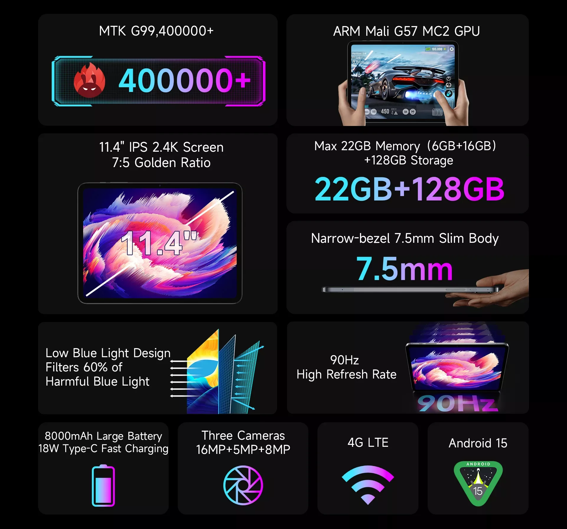 Bmax I12 Power タブレット Android 15搭載 Amazon.co.jp: Bmax I12 Power 11.4インチ 2.4K IPS Android 15