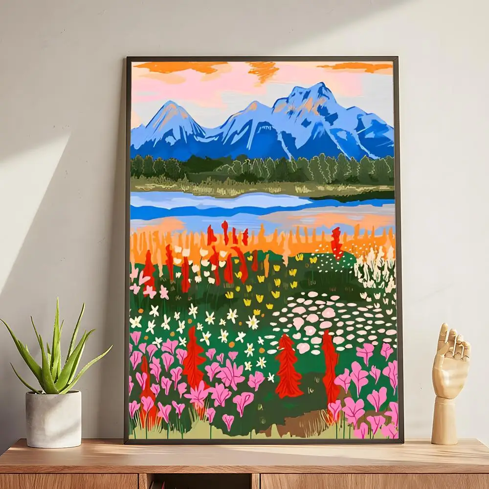 New Zealand Blue Pools Lake Poster Modern and Elegant Wall Stickers for Home Decor Living Room Dormitory Wall Art