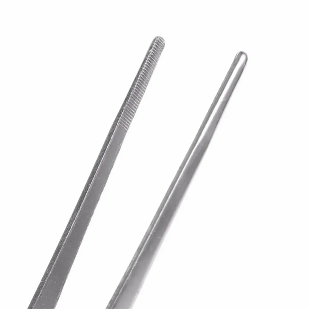 16/20/25/30cm Food Tweezers Toothed Tweezers Stainless Steel Long Food Tongs Barbecue BBQ Tool BBQ Cooking Tongs Kitchen Utensil