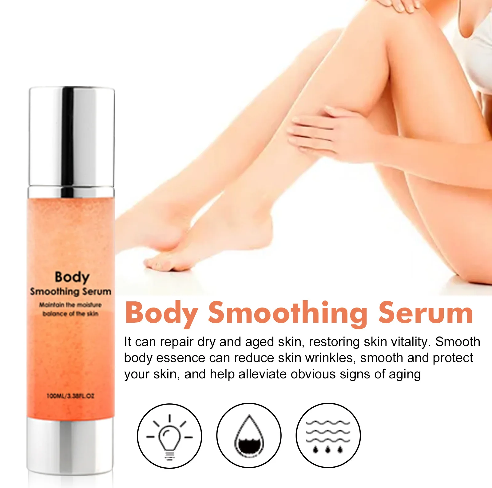 Whitening Body Serum for Dark Skin Lighten Melanin Intimate Underarm Knees Bleaching Hyaluronic Acid Essence Moisturizer Serum 4