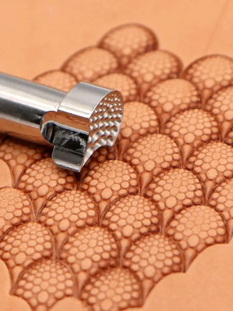 Description Picture 4 of itemLeather Stamping ToolDragon Scale Stamp Leather Stamping Tool Textured Grip Profess E803 Stamp Leather Carving Zhongjiang Stamps