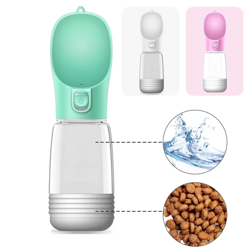 Dog Water Bottle Portable Food and Water Container For Dog Pets Feeder Bowl Outdoor Travel Drinking Bowls Dispenser