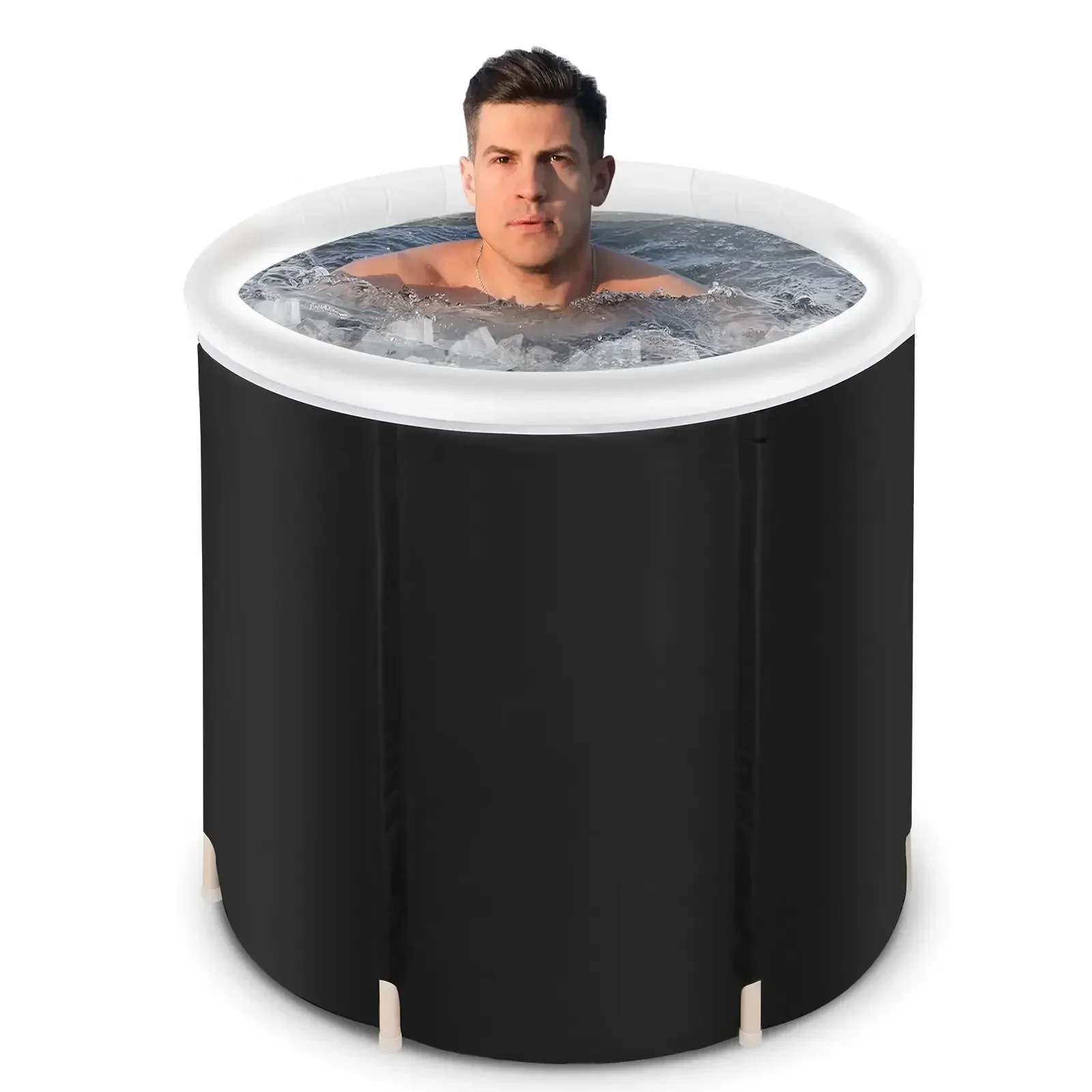 Foldable Adult Tub, Athlete Fitness/Recovery Ice Tub, Long-lasting Insulated Ice Adult Spa Soaking Bucket