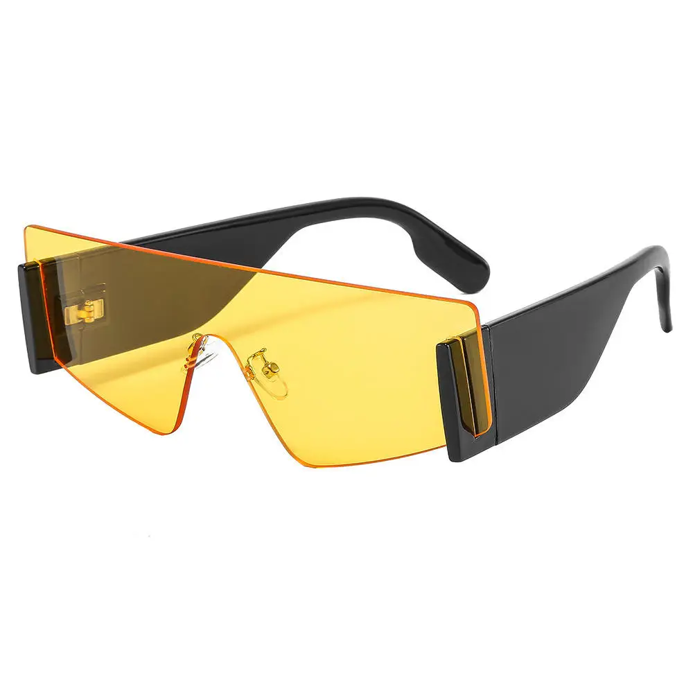 Fashion Personality Sunglasses Women's Frameless One-piece Eye Protection Goggles Net Red Pendulum Sunshade Sunglasses Men