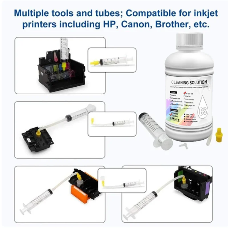 DTF Power Cleaner DTF Cleaning Solution Liquid For Direct to Film Printer Printhead Tube Maintenance printer cleaner