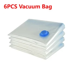 Vacuum Storage Bags with Pump - Space-Saving Solution for Bedding and Clothing (6-Pack) (6PCS Vacuum Bag)
