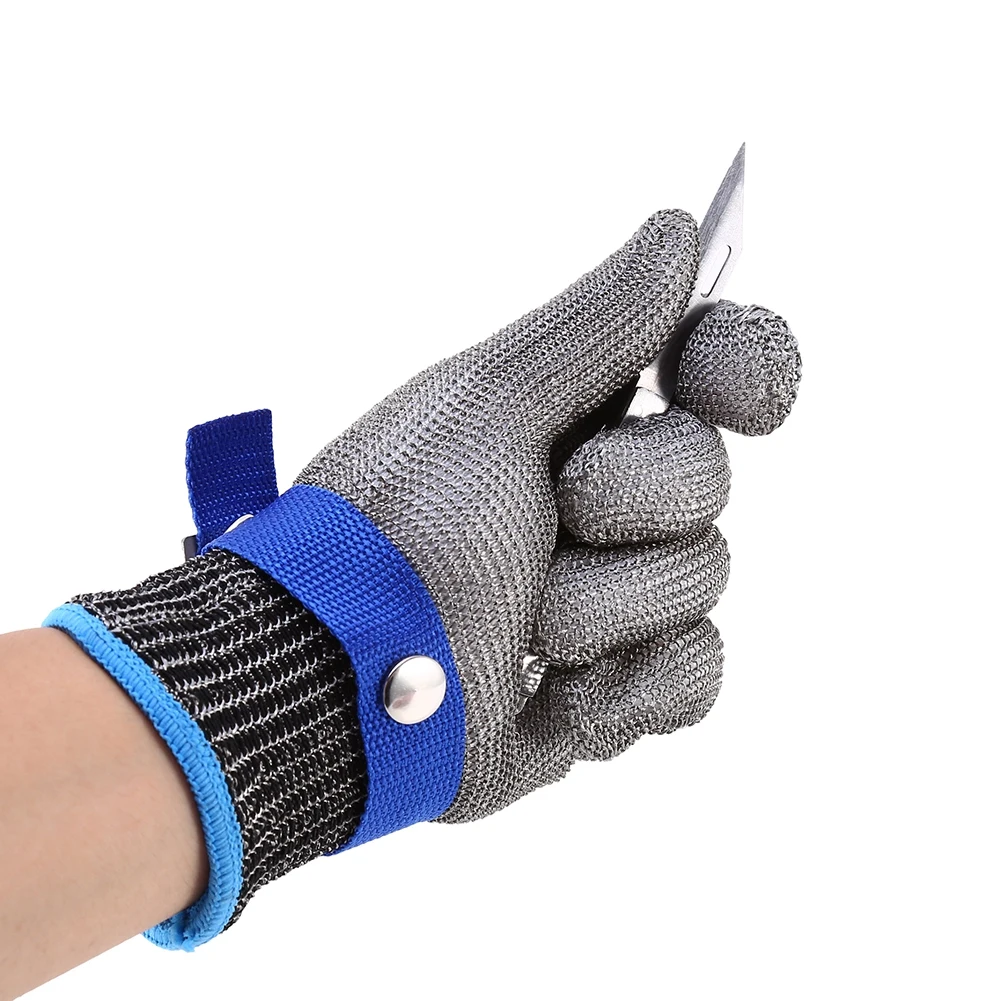 Butcher Glove Cut Proof Stab Resistant Stainless Steel Wire Metal Mesh Butcher Cotton Glove Cut Resistant Glove  Glove 4