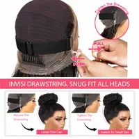 Perruque Full Lace 36 pouces 360, Ondulations Profondes, Dentelle HD, Pré-épilée, Bouclée, Densité 230, Perruques Frontales 13x6 Water Wave, Perruques Brésiliennes en Cheveux Humains 13x4 6