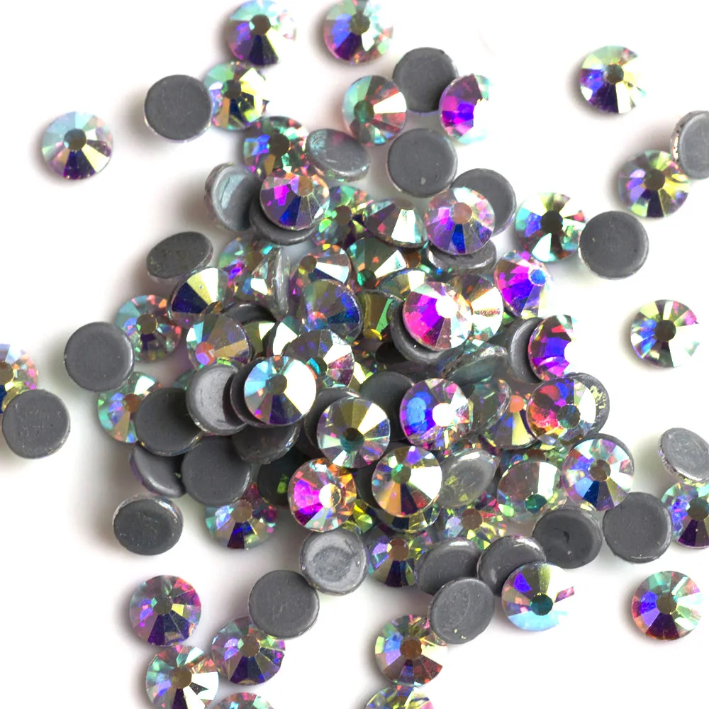 Hot Fix Rhinestones Hotfix Crystal AB Rhinestones DIY Iron On Jewelry Making Glass Beads Flatback Crafts Accessories Stones For Cap Dancing Dress