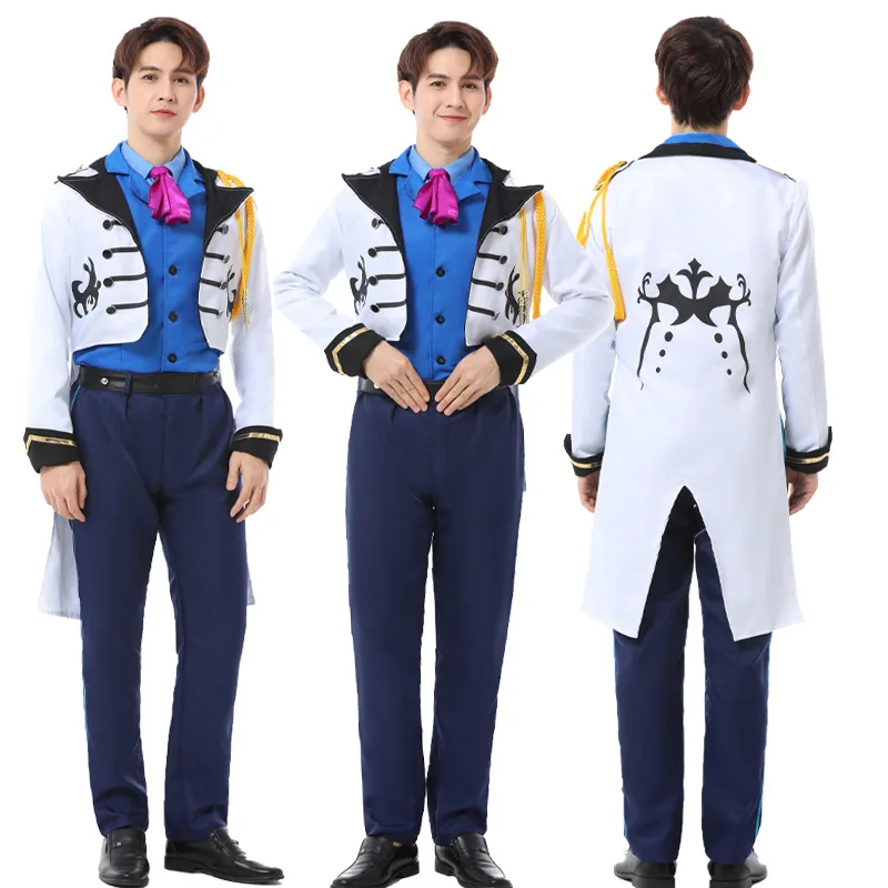 

Halloween Game Anime Cosplay Masquerade Dress Hans Prince Suit Stage Play Performance Uniform