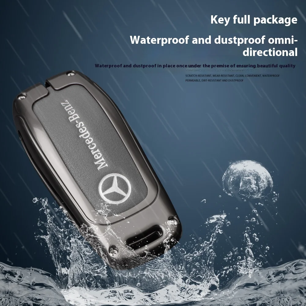 Key Case Key Case Cover Car Key Shell For Mercedes-Benz A B C E S G-Class CLA CLS EQA EQB EQC GLA GLB GLC GLE GLS Car Zinc Alloy Key Case Key Bag Car Metal Shell