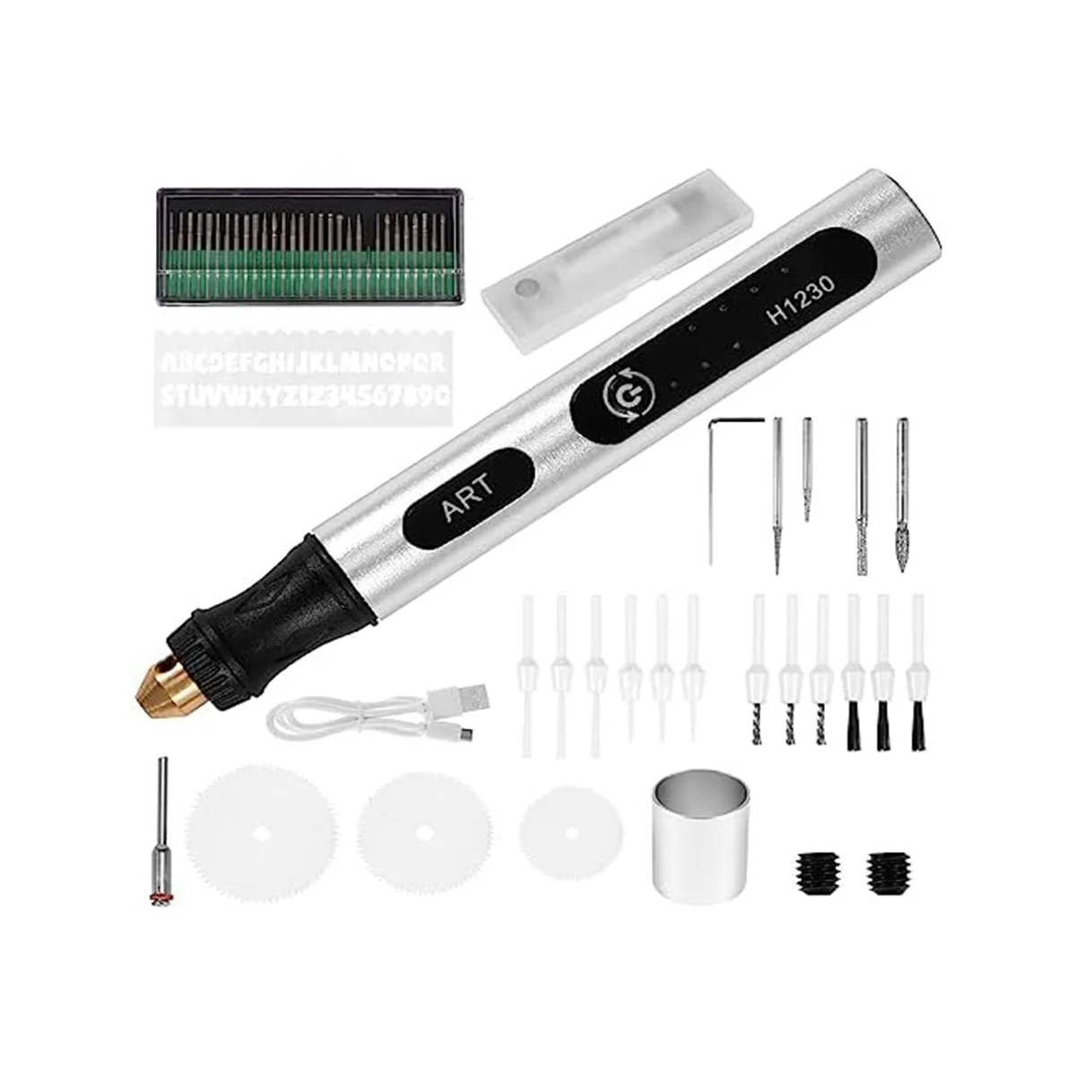 

Electric Engraving Pen Kit, USB Rechargeable Engraving Pen,For Metal Ceramic Wood Plastic Jewelry Glass Pebbles Carving