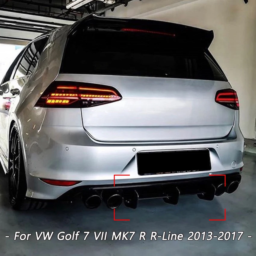 

Диффузор заднего бампера для Volkswagen Golf 7 VII MK7 R-Line 2013-2017