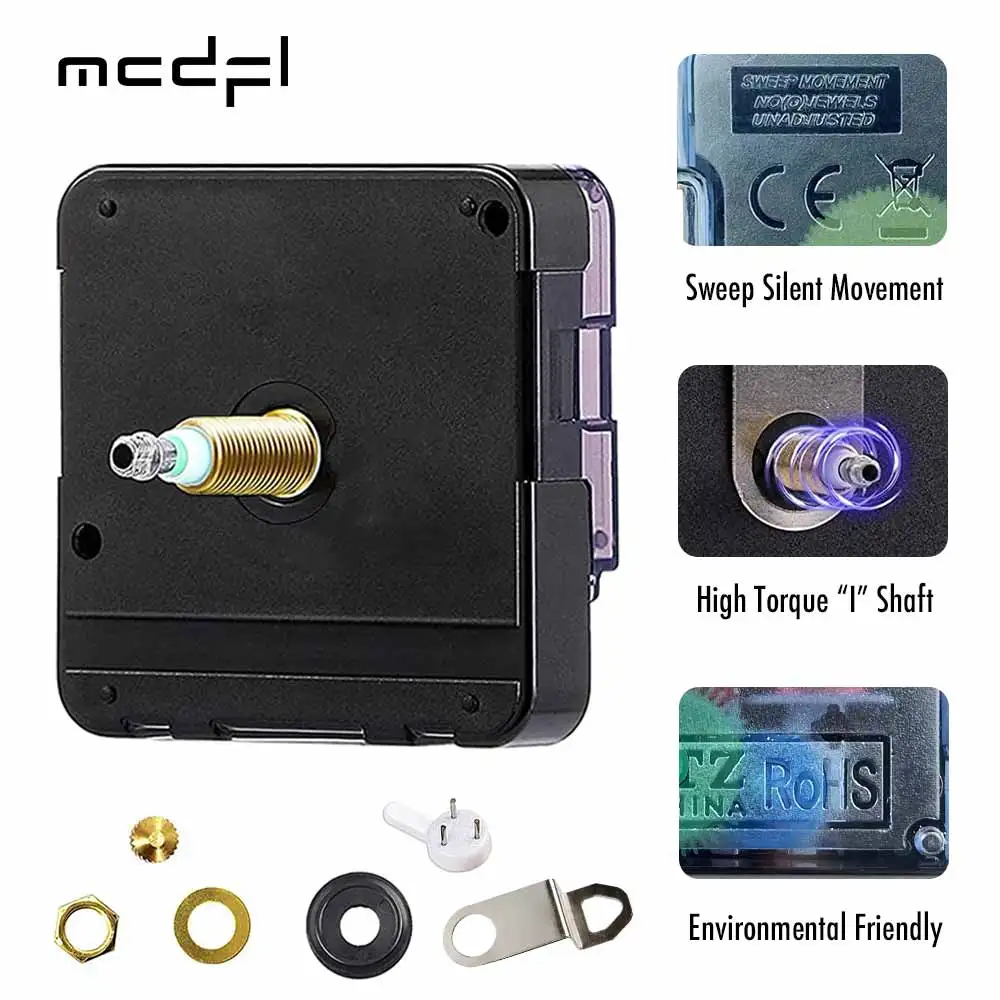Kit Movimento Per Orologio Al Quarzo Silenzioso – Riparazione Fai Da Te Con Albero Da 9 A 23,5 Mm, Adatto A Diversi Spessori