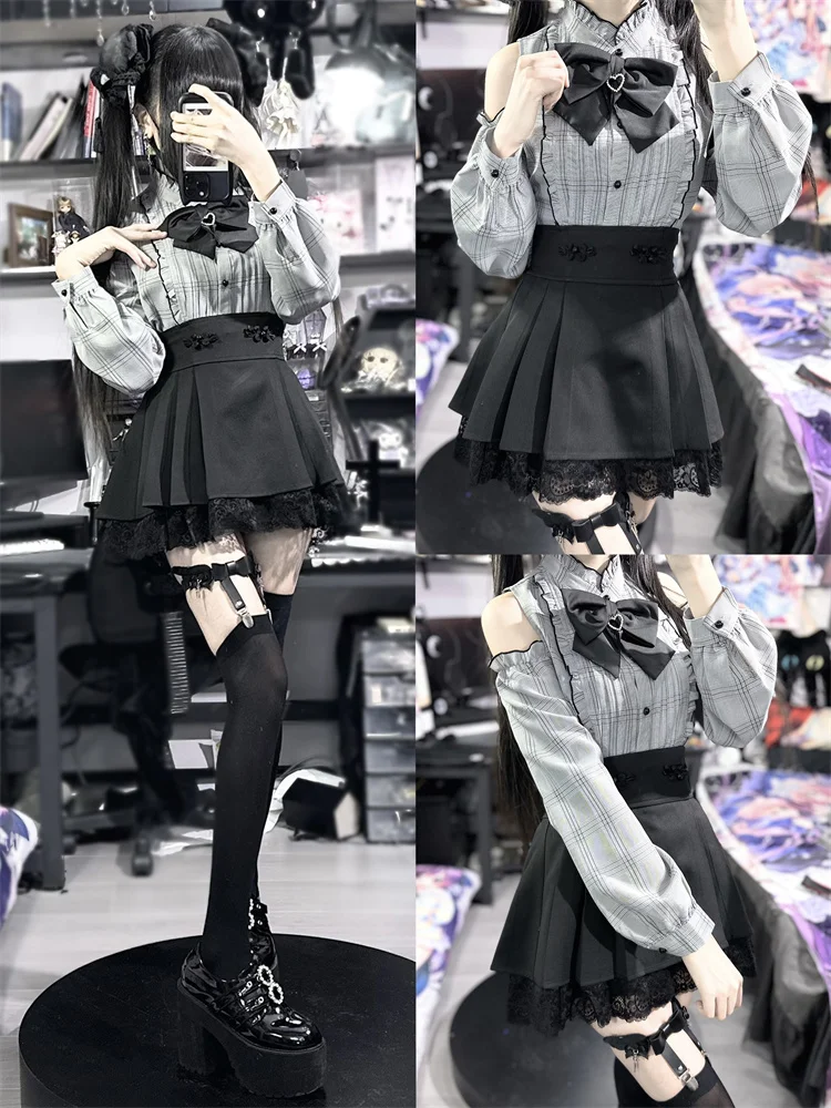 ※kigi【新品未使用】main story2024ssスウェット4Y Jirai Kei Kawaii Cutecore Lace Skirts Ropa De Mujer Mine