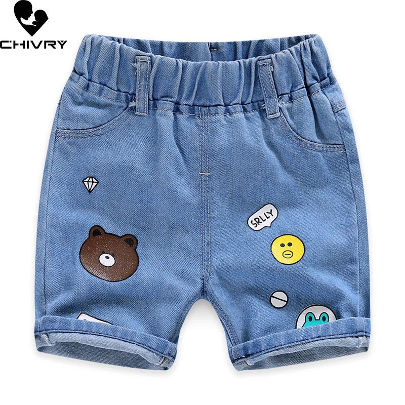 Shorts Kids Summer Denim Baby Boys Girls Fashion Cartoon Casual Jeans Girls Short Pants boys shorts kids denim shorts