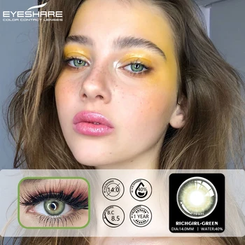 Eyeshare colored lenses eyes 1pair yearly colored contact lens for eyes beauty contact lenses eye cosmetic color lens eye makeup