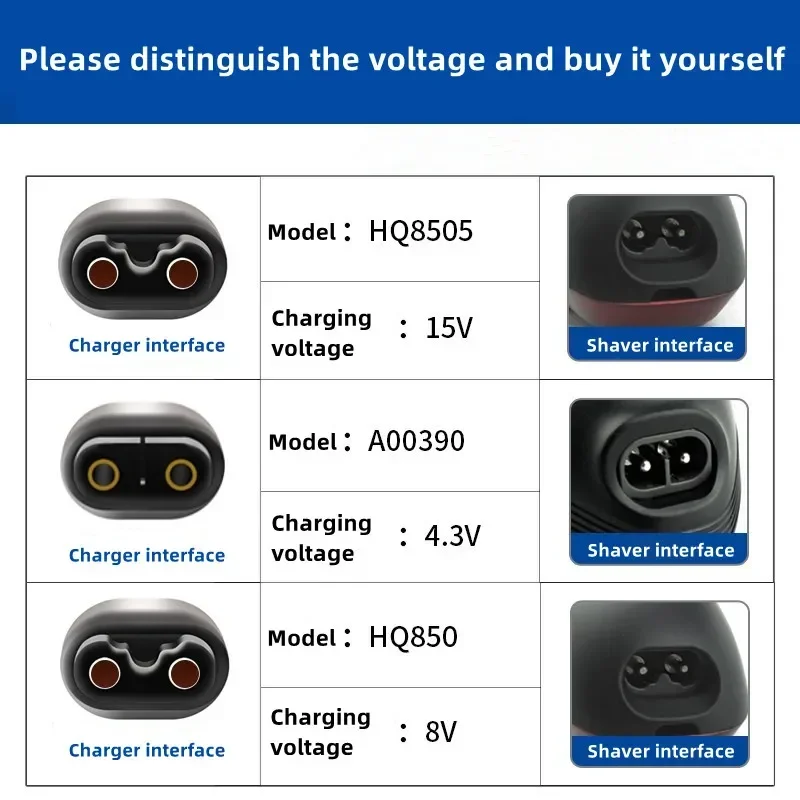 15V 5.4W HQ8505 nabíječka břitva čepel pro Philips holicí strojek series1000 3000 5000 7000 9000 HQ7100 HQ7120 RQ360 RQ1150 EU kolíček nabíječka