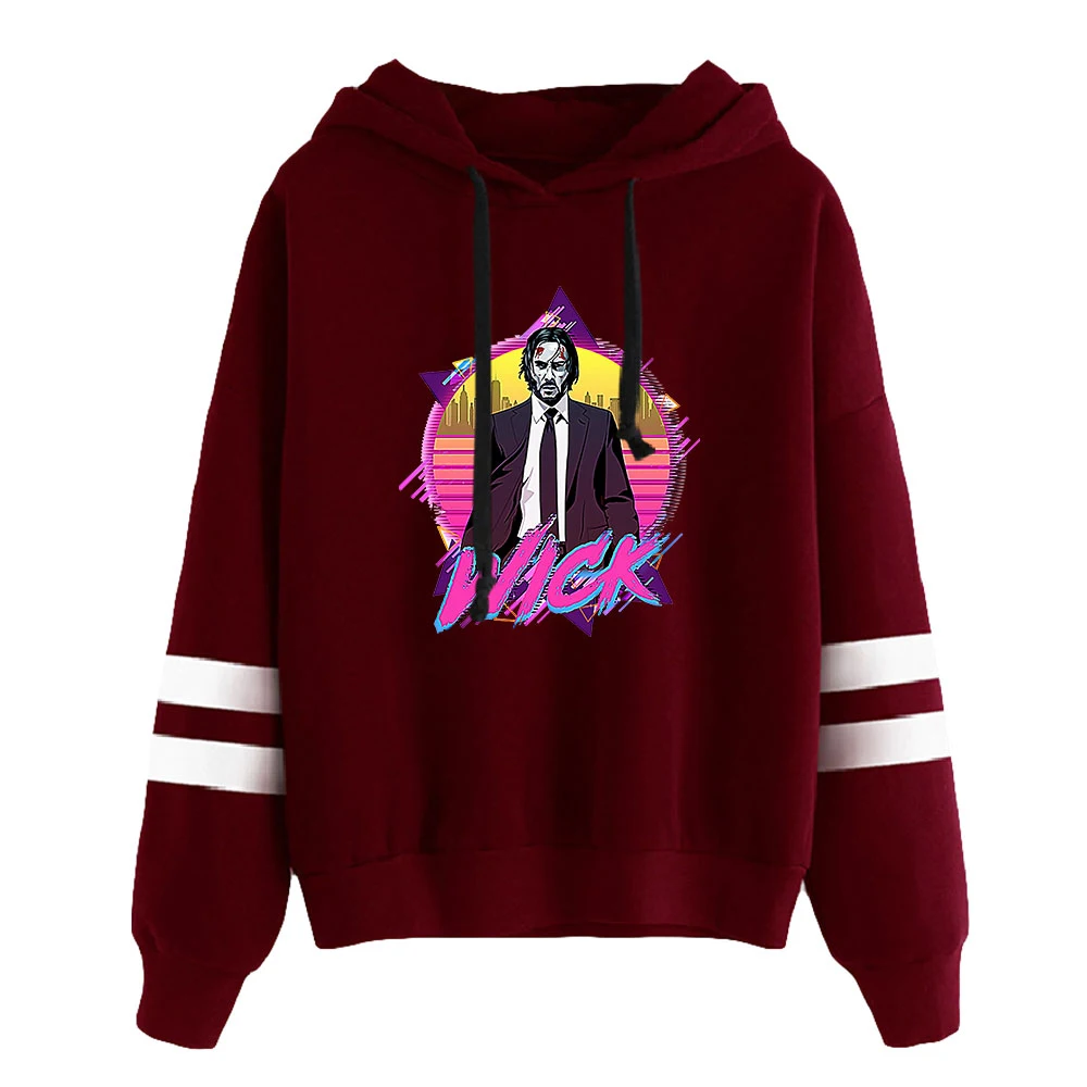 John Wick Chapter 4 Hoodie Unisex Pocketless Sleeve Sweatshirt Men Women's Pullover American Action Keanu Reeves Fashion Clothes