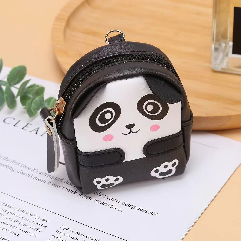 Baby Fashion Bag Clip Panda Cartoon Print Kids Wallet Creative Short Wallet Mini Coin Bag