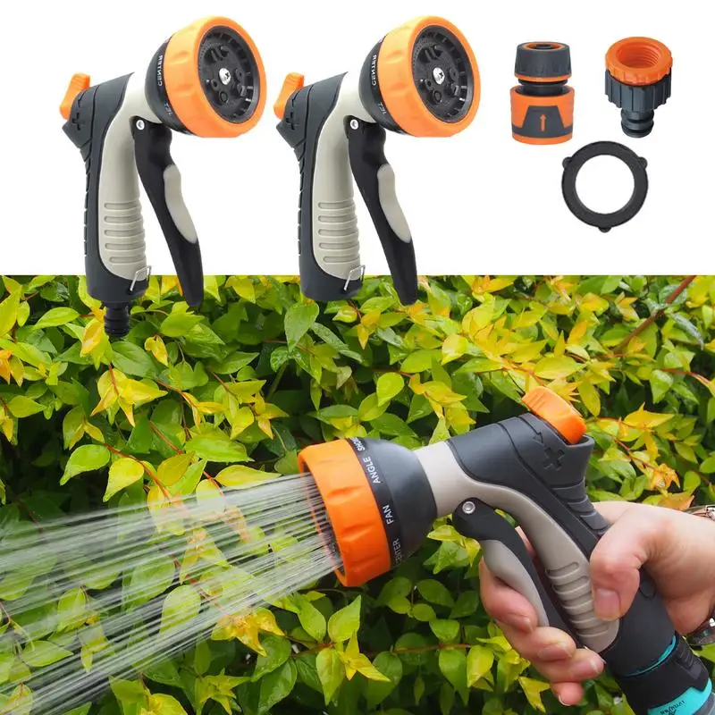 

Hose Nozzle 9 Adjustable Pattern Hose Nozzle Spray Lawn Watering Car Wash High Pressure Durable Hand-Held Tools Hose Sprinkler
