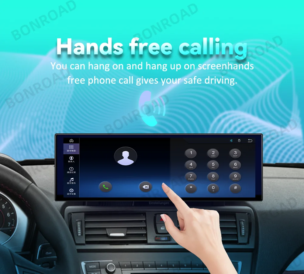BONROAD 14,9 Zoll 2560*720P Display Touchscreen für BMW 1er F20 Kabelloses und Kabelgebundenes Carplay Autoradio GPS Navigation Multimedia – Detail 7