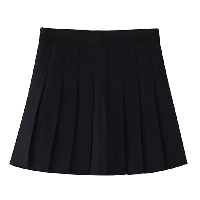 Bestseller Sommer Damen Klassische Plissierte Röcke Mädchen Einfarbige Dünne JK-Röcke Damen Koreanische Mode Hochgeschnittene A-Linien-Röcke – Detail 13