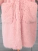 Lautaro Winter Long Oversized Pink Thick Warm Soft Shaggy Fluffy Faux Fur Coat Women Pockets Lapel Loose Sweet Cute Fashion 2022 6