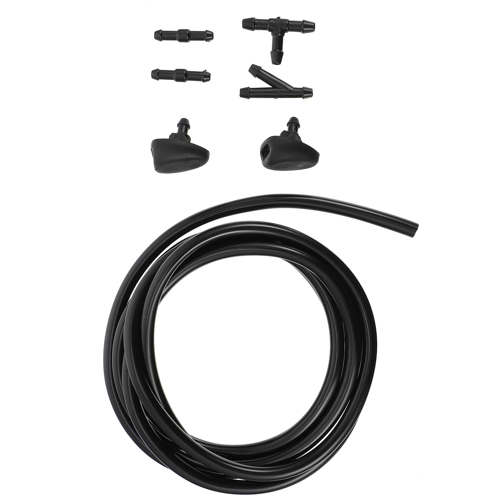 2 Sets Universal Windshield Washer Hose Kit Replacement Washer Nozzle