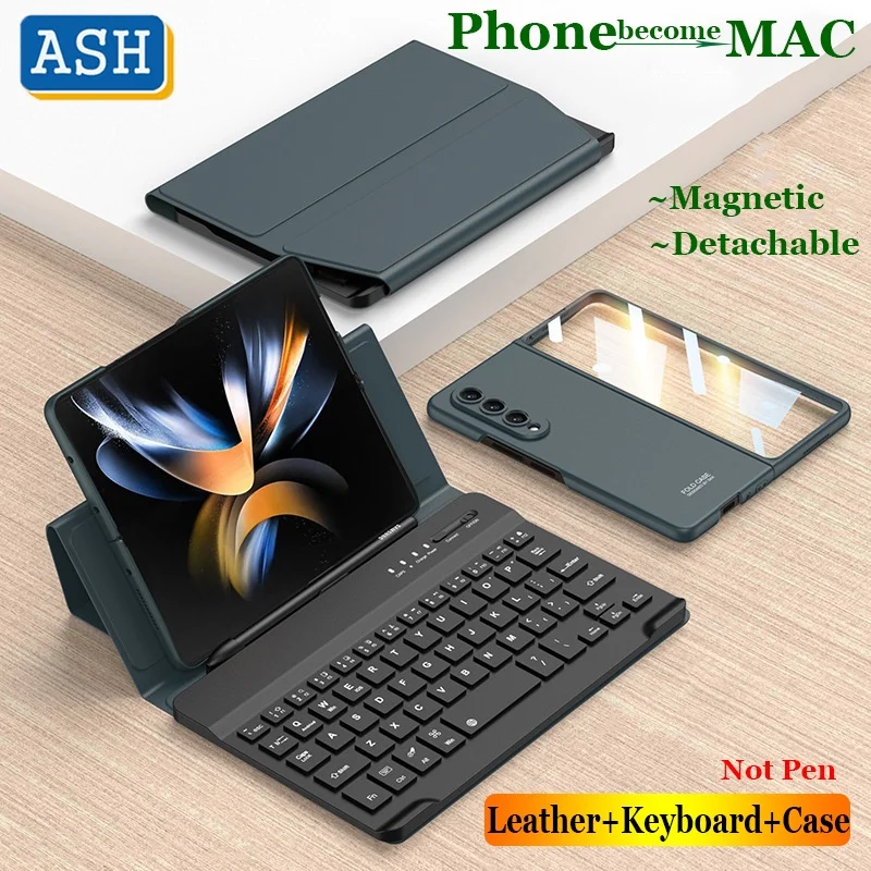 

Keyboard Case for Samsung Galaxy Z Fold 3 Z Fold 4 5G Flip Stand Case Cover for Samsung Galaxy Z Fold 5 5G Z Fold4 Fold3