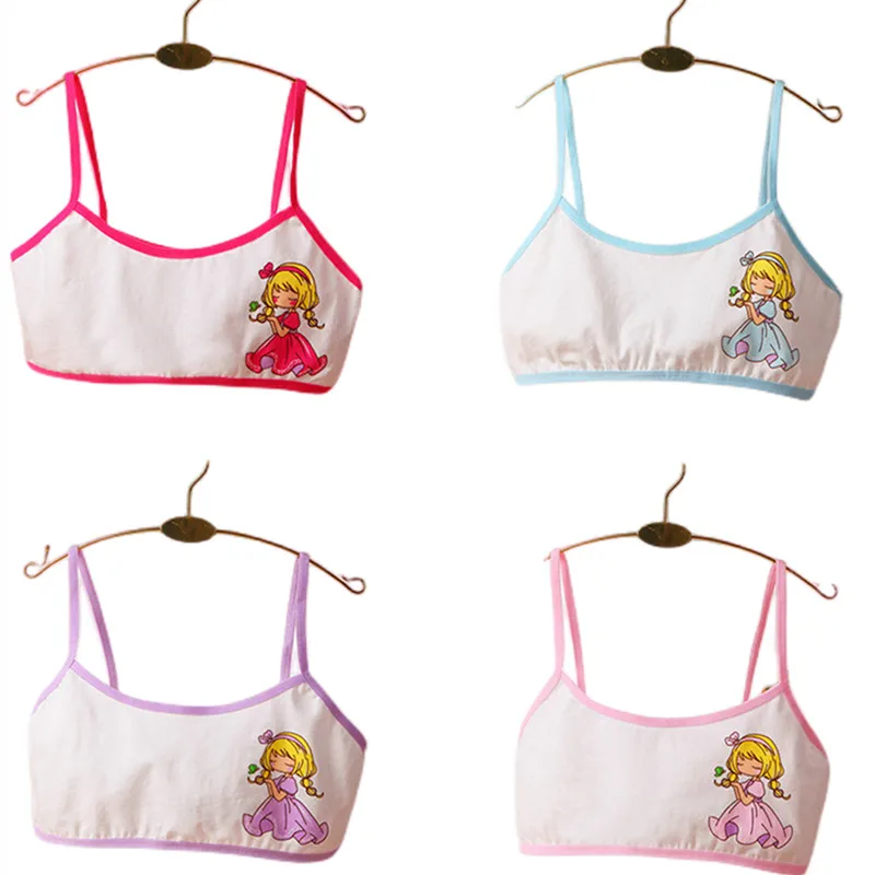 Teen Girl Bra Cotton Underwear Teenager Girl Training Bra Growing Children Quality Top Tanks Free Size For 8-14T Girls girls underwear kids underwear