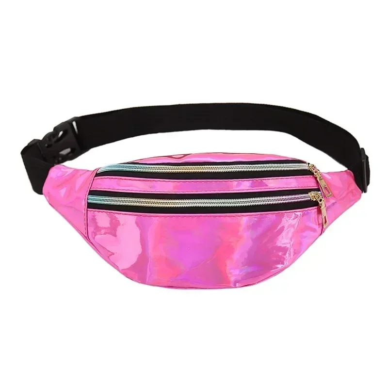 Holographic Waist Bags Women Silver Fanny Pack Female Belt Bag Geometric Waist Packs Laser Chest Phone Pouch Crossbody waist bag chest bag crossbody bag