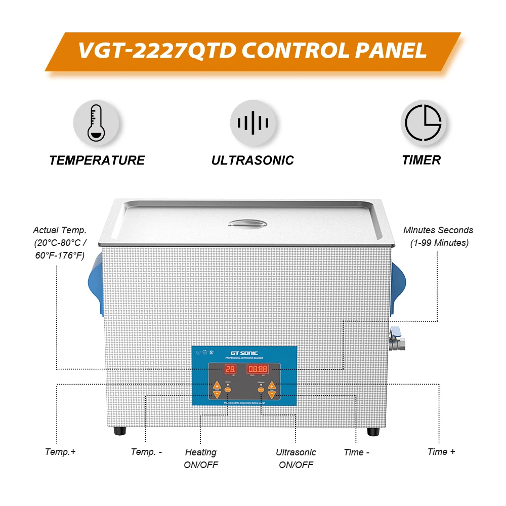 GTSONIC Ultrasonic Cleaner - 2L to 27L Digital Ultrasound Bath with Big Sale Price Description Image.This Product Can Be Found With The Tag Names Digital ultrasonic cleaner 6l, Ultrasonic cleaning machine 3l, Ultrasonic cleaning machine 6l